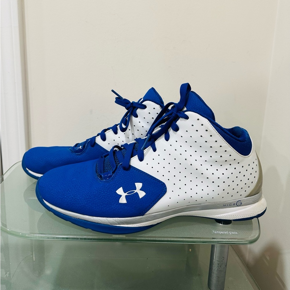 UNDER ARMOUR Micro G THREAT Men's sneaker WHITE/BLUE Size 14